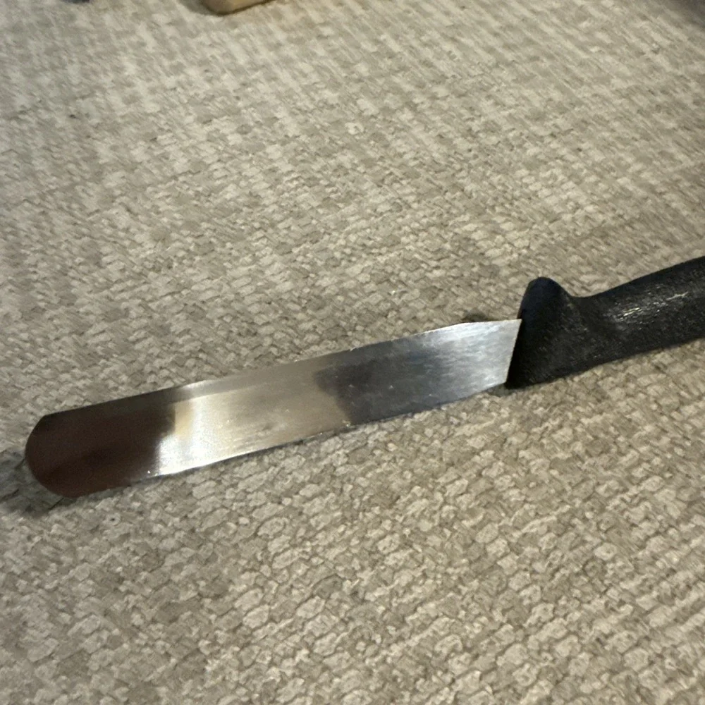 Ginsu 2000 Non Serrated Bagel Knife Black Plastic Handle-kitchen tool